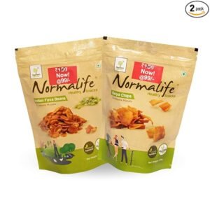 Supreem Super Foods Normalife® Gluten Free Indian Fava Beans + SOYA Chips (Chatpata Masala Snack) | Healthy Air Fried Snacks | Combo Pack of 2 (Each 100gms) |