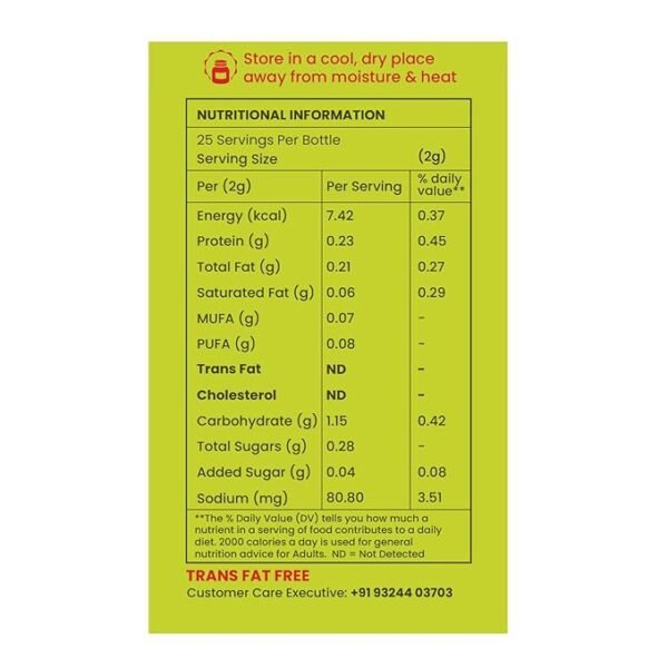 CRISTA Zesty Chilli Lime Seasoning | Chilly & Lemon Spice Blend | Trans Fat Free | Vegan | Zero added Colours, Fillers, Additives & Preservatives | 50 gms - Image 3